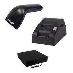 KIT PUNTO DE VENTA. SYSWEB. KIT PUNTO DE VENTA FACIL 2. INCLUYE 1 ESCANER DE CODIGO DE BARRAS UNITECH AS10, 1 MINIPRINTER TERMICA EC-LINE 58110 USB/SERIAL 110MM/58MM CORTADOR MANUAL, 1 CAJON DE DINERO NEGRO PARA 4 BILLETES Y 8 MONEDAS