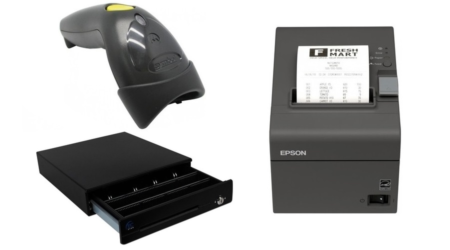 KIT PUNTO DE VENTA. SYSWEB. KIT PUNTO DE VENTA FACIL 4. INCLUYE: 1 ESCANER DE CODIGO DE BARRAS SYMBOL ZEBRA NEGRO, 1 MINIPRINTER TERMICA EPSON TM-T20 USB NEGRO, CAJON DE DINERO NEGRO PARA 4 BILLETES Y 8 MONEDAS