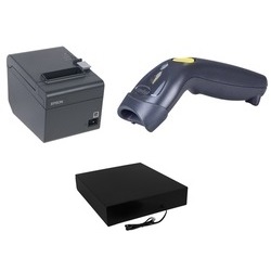 KIT PUNTO DE VENTA. SYSWEB. KIT PUNTO DE VENTA FACIL 4. INCLUYE: 1 ESCANER DE CODIGO DE BARRAS SYMBOL ZEBRA NEGRO, 1 MINIPRINTER TERMICA EPSON TM-T20 USB NEGRO, CAJON DE DINERO NEGRO PARA 4 BILLETES Y 8 MONEDAS
